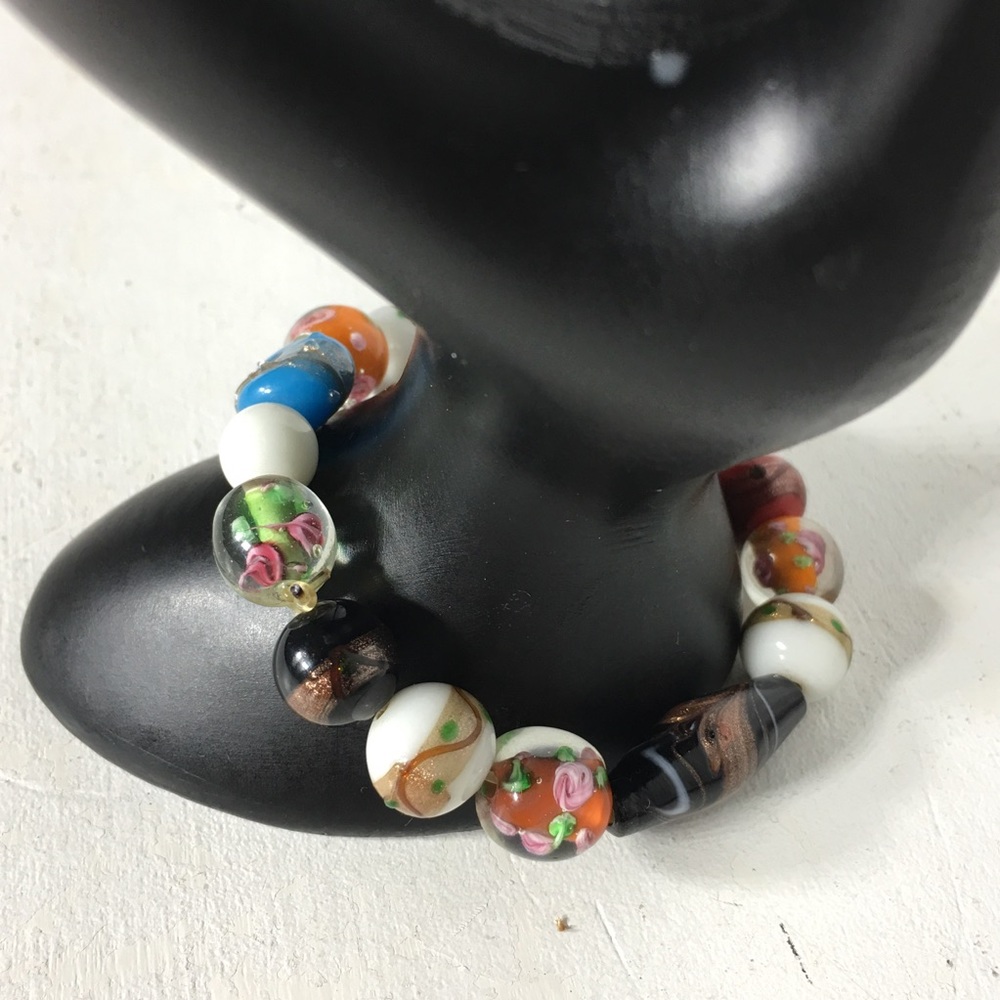 Vintage Glass Beaded Stretchable Bracelet
